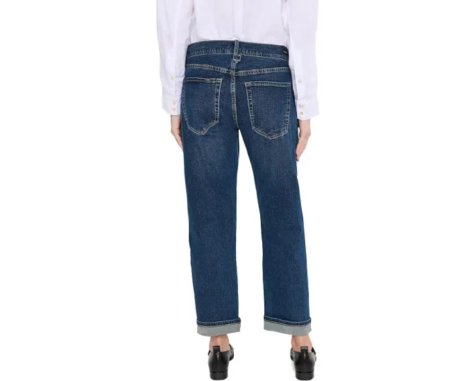 Джинсы Sloane Slouchy Low-Rise Girlfriend Cuffed Liverpool Los Angeles свободного кроя с манжетами