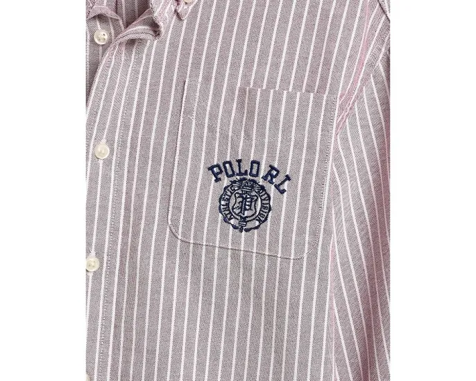 Рубашка оксфорд в полоску хлопковая для малышей Polo Ralph Lauren
