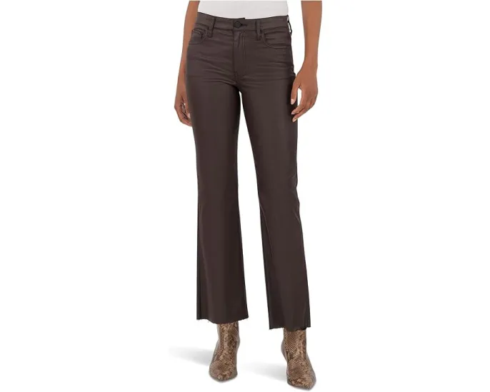 Джинсы KUT from the Kloth Kelsey High-Rise Ankle Flare с необработанным краем