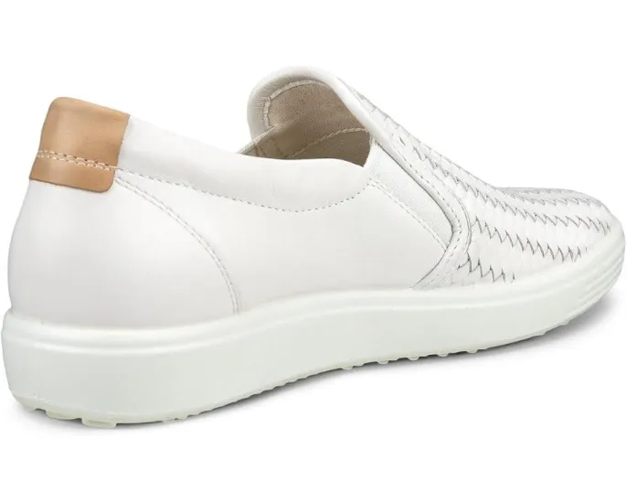 ECCO Soft 7 Woven Slip-On II женские мокасины из цельнозерновой кожи