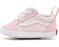Кроссовки Vans Kids Old Skool Crib из холста с круглым носком на шнурках