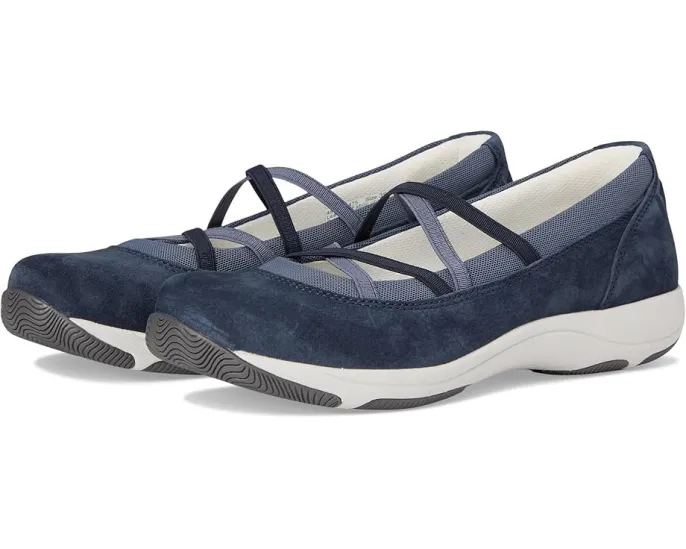Мокасины Dansko Harper из замши с эластичными ремешками