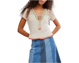 Free People Свитер Friendship с вязаным узором и завязками