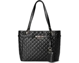 Сумка-тоут GUESS Idra Noel с простежкой и съемным шармом