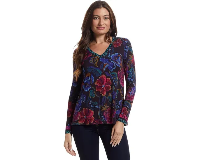 Длинная футболка с V-образным вырезом The Janie Favorite Johnny Was