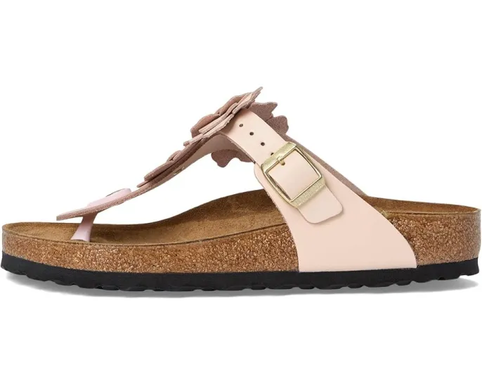 Сандалии Birkenstock Gizeh Flowers из кожи с регулируемой пряжкой