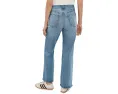 Широкие джинсы Madewell в цвете Coastal Blue с высокой посадкой и расклешенными штанинами