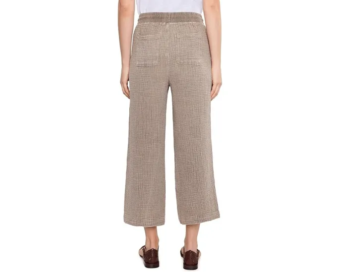 Широкие брюки Splendid Ava из хлопкового газа с эластичным поясом на шнурке