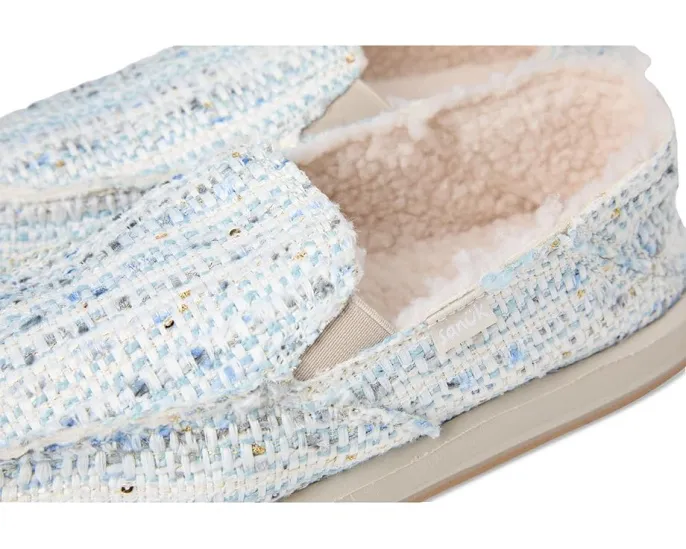 Sanuk Donna Tweed Chill с подкладкой из переработанного шера и подошвой Happy U