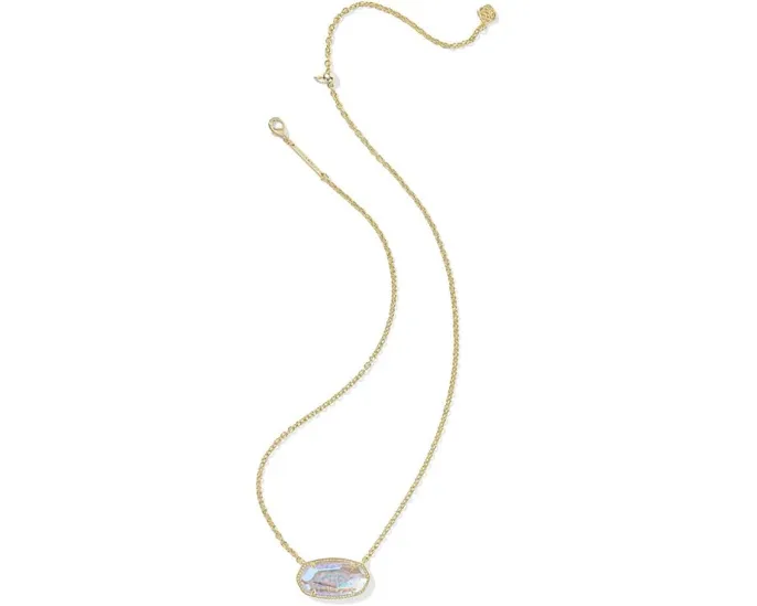 Kendra Scott Кулон Elisa Statement на короткой цепочке с иридисцентным друзом