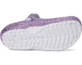 Блестящие кроксы Crocs Classic с подкладкой для детей на заднем ремешке