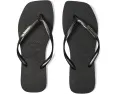 Шлепанцы Havaianas Slim Square Logo Metallic с узким ремешком
