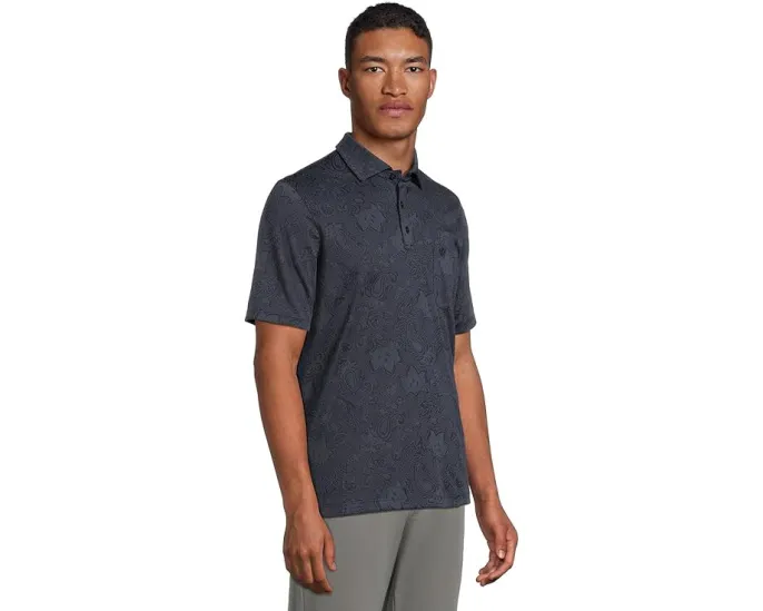Поло Johnston & Murphy с узором пейсли и жаккардом из хлопка и полиэстера