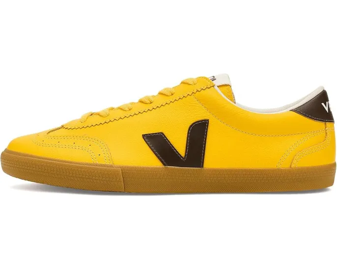 Кроссовки VEJA Volley из кожи с круглым носком и резиновой подошвой