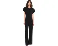 Комбинезон Norma Kamali Cap Sleeve с подплечниками и прямыми штанинами