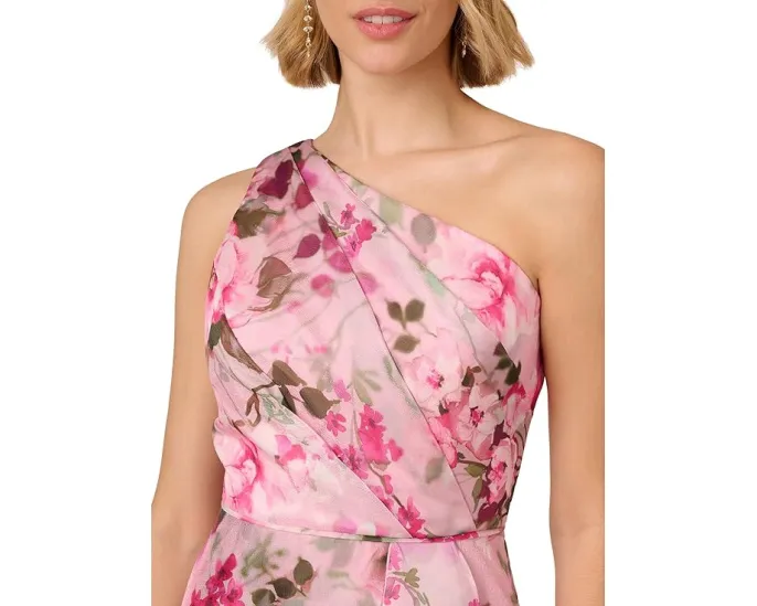 Платье Adrianna Papell Printed High-Low с асимметричным подолом