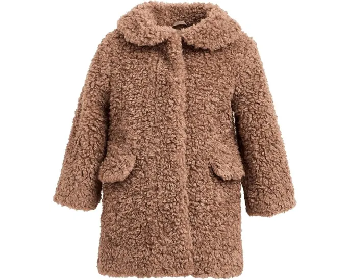 Пальто из искусственной овчины Janie and Jack бежевого цвета для малышей