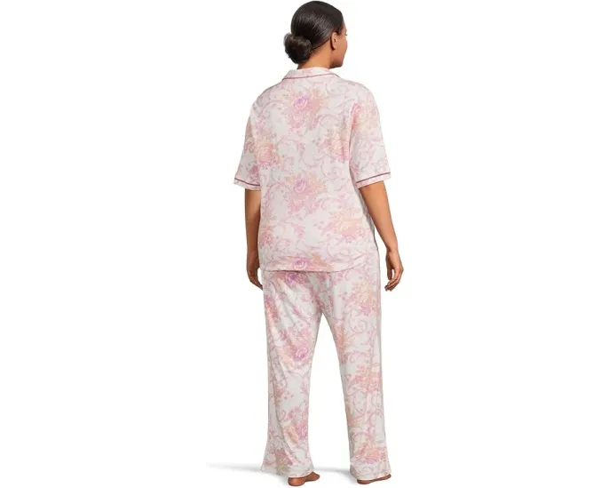 Комплект пижамы Karen Neuburger Plus Size с кружевом и рукавом три четверти