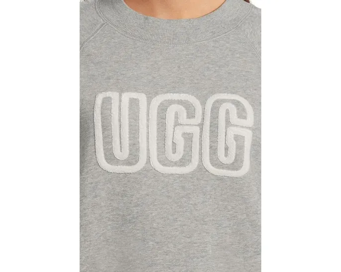 Свитшот UGG Logo Crew Neck с регланными рукавами и аппликацией