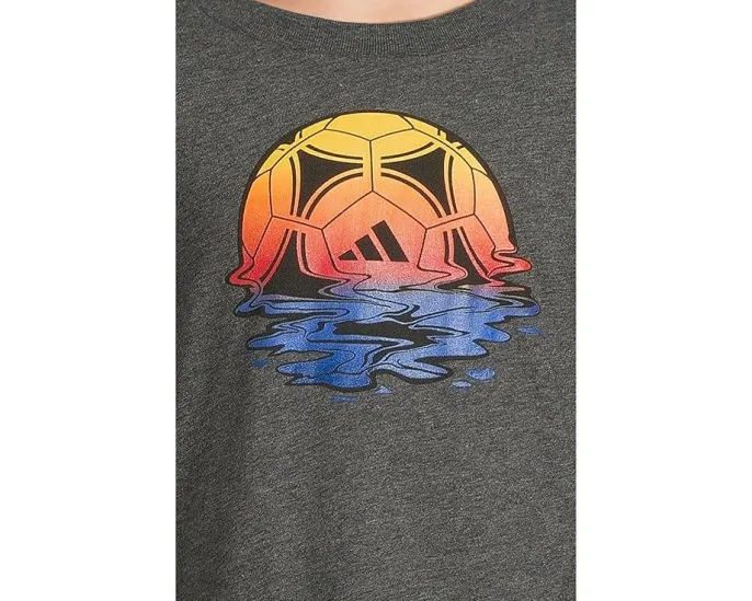 Детская футболка adidas с длинным рукавом и спортивным принтом