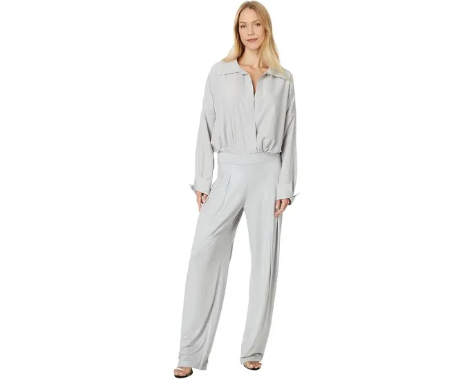 Боди Norma Kamali Super Oversized Boyfriend NK Shirt из хлопкового поплина на застежке-липучке