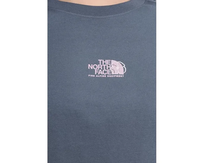 The North Face футболка Floral Alpine Relaxed Long Sleeve Tee Granite Grey