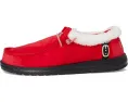 Лоферы Hey Dude Kids Wally Santa Claus для детей с эластичными шнурками и округлым носком