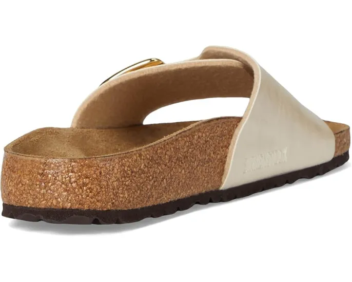 Сандалии Birkenstock Catalina Luxe Buckle с блестящим верхом Birko-Flor и пробковой стелькой