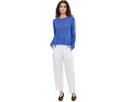 Свитер Eileen Fisher с круглой горловиной из смеси органического льна и хлопка