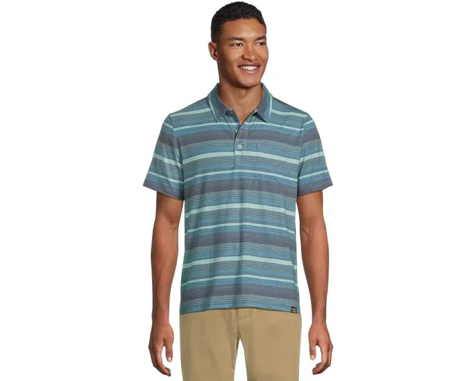 Поло в полоску с защитой от солнца UPF 50+ L.L.Bean Everyday SunSmart Polo 2.0