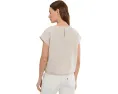 Топ Eileen Fisher Petite Striped с круглым вырезом из органического льна