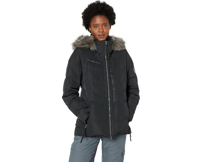 Пуховая куртка Obermeyer Circe Down с капюшоном и светоотражающими деталями