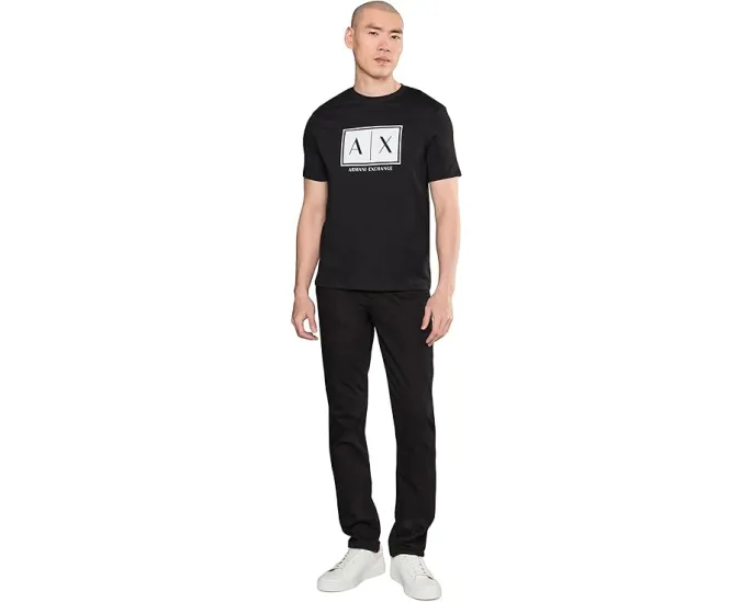 Футболка Armani Exchange Box Logo с круглым вырезом