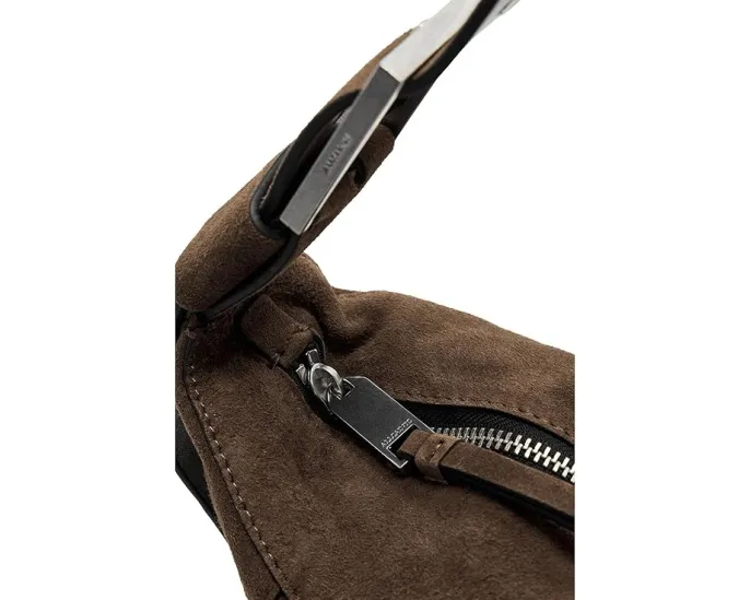 Сумка через плечо AllSaints Luna из мягкой замши в форме полумесяца