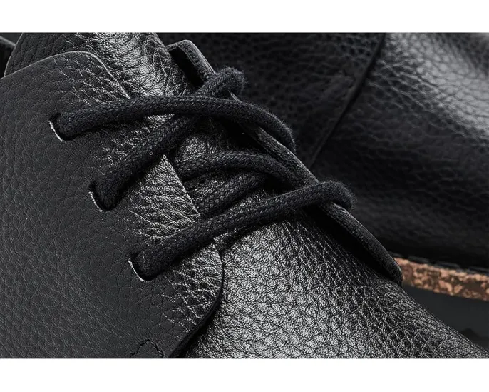 Кожаные туфли Uppsala Low Lace Up с пробковой стелькой от Birkenstock