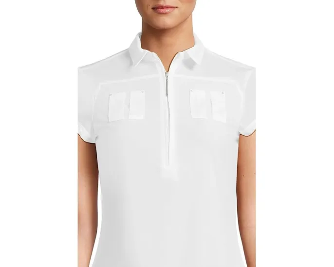 Поло Jamie Sadock Solid Sunsense с сетчатой вставкой и защитой SPF