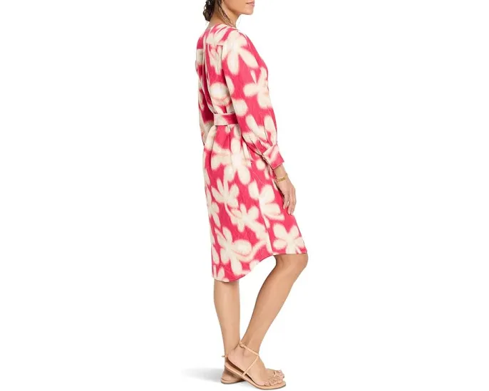 Платье-блуза NIC+ZOE Glowing Flower из льна с запахом и поясом