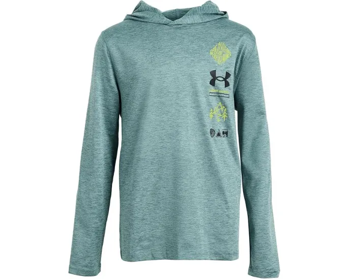 Спортивная толстовка Under Armour Kids с вертикальным логотипом и карманом кенгуру