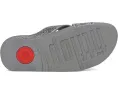 Сандалии Lulu Crinkled-shimmer Cross Slides от FitFlop с блестками
