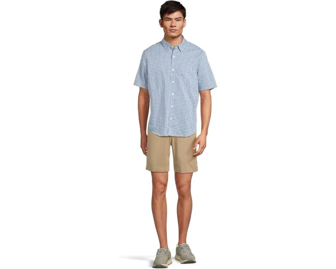 Рубашка L.L.Bean Comfort Stretch Performance в клетку с коротким рукавом и эластичной тканью