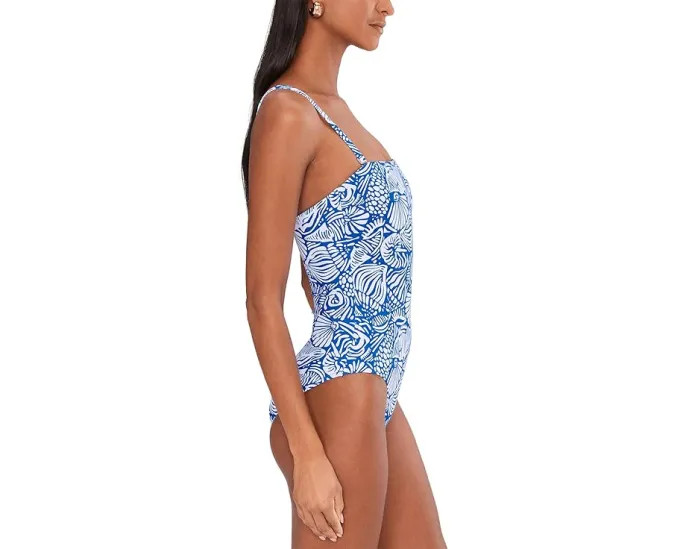 Цельный купальник Seafolly C Shells DD Bandeau со съемными бретелями и косточками