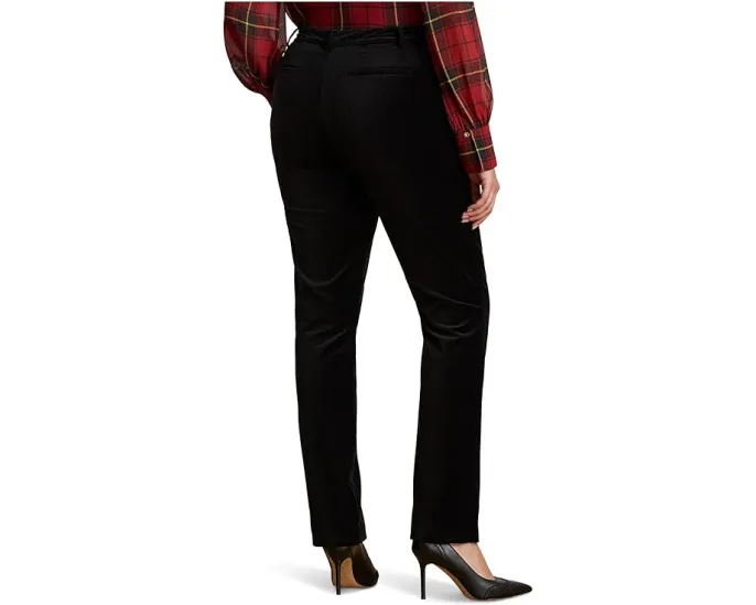 Брюки Lauren Ralph Lauren Plus Size укороченные из стрейч-вельвета