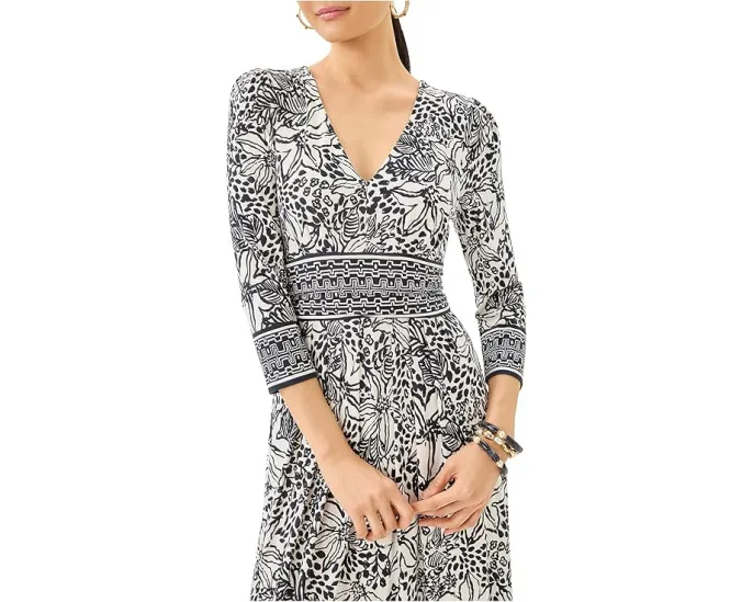 Макси-платье Lilly Pulitzer Roslynne с запахом и плиссированной юбкой