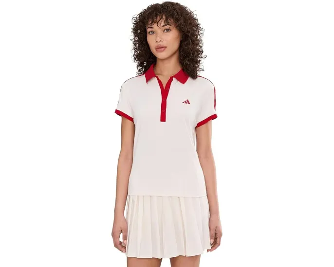 Поли теннисное adidas Heritage с контрастной резинкой и коротким рукавом