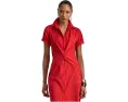 Lauren Ralph Lauren платье-рубашка из смесового хлопка с перекрученным передом