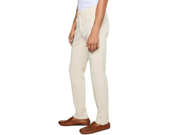 Тонкие прямые брюки Everett Natural из итальянского сатина с эластаном