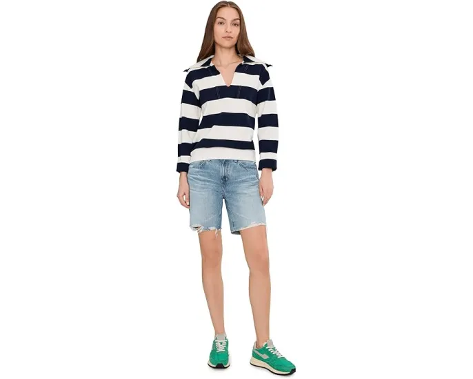 Шорты AG Jeans Ex-Boyfriend Mid Rise Slouchy с расслабленным кроем и длиной по шву 7 дюймов