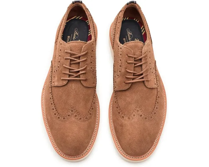 Ботинки Morganville от Brooks Brothers из замши на шнуровке с круглым носком