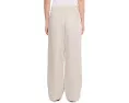 Striped Organic Linen Sheen High Waisted Full Length Trousers