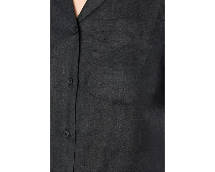 Льняная рубашка Linen Short Sleeve Camp Shirt от Lauren Ralph Lauren